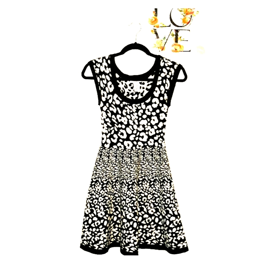 Candies Black & White Leapard Print Babydo…